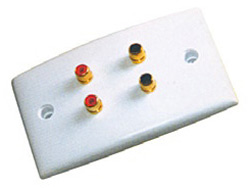 Speaker wall plates with 4binding post